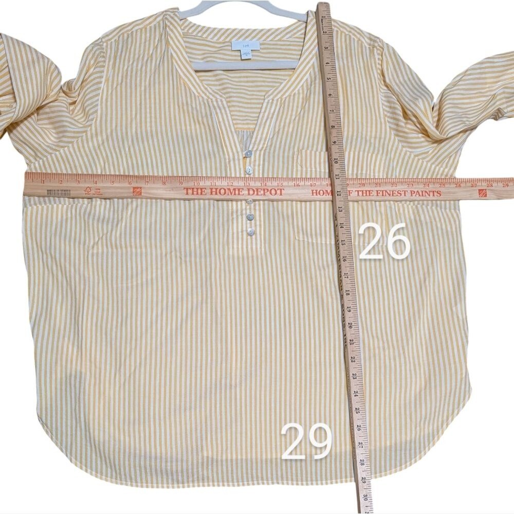 J. Jill cotton/rayon striped top size 2X casual oversize flowy plus - Picture 3 of 11